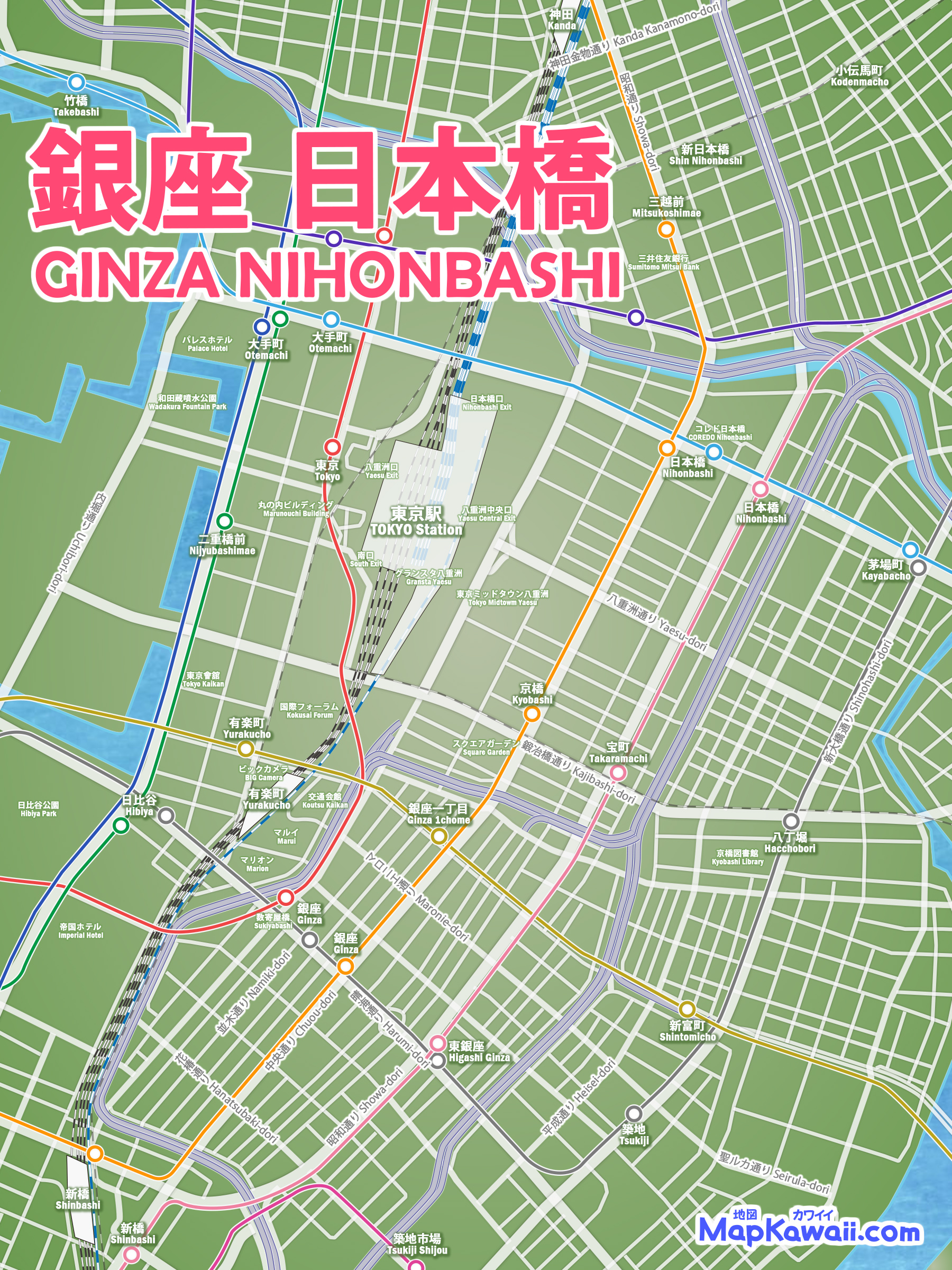 銀座 地図 わかりやすい 観光 市 路線図 グーグルマップ イラスト フリー無料