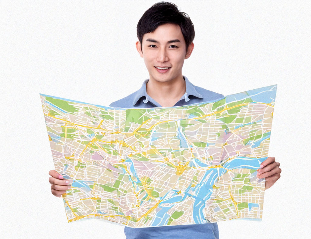 「九州の観光地図」画像生成AI　Photoshop