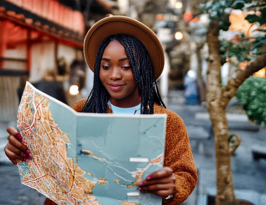 「九州の観光地図」画像生成AI　Photoshop