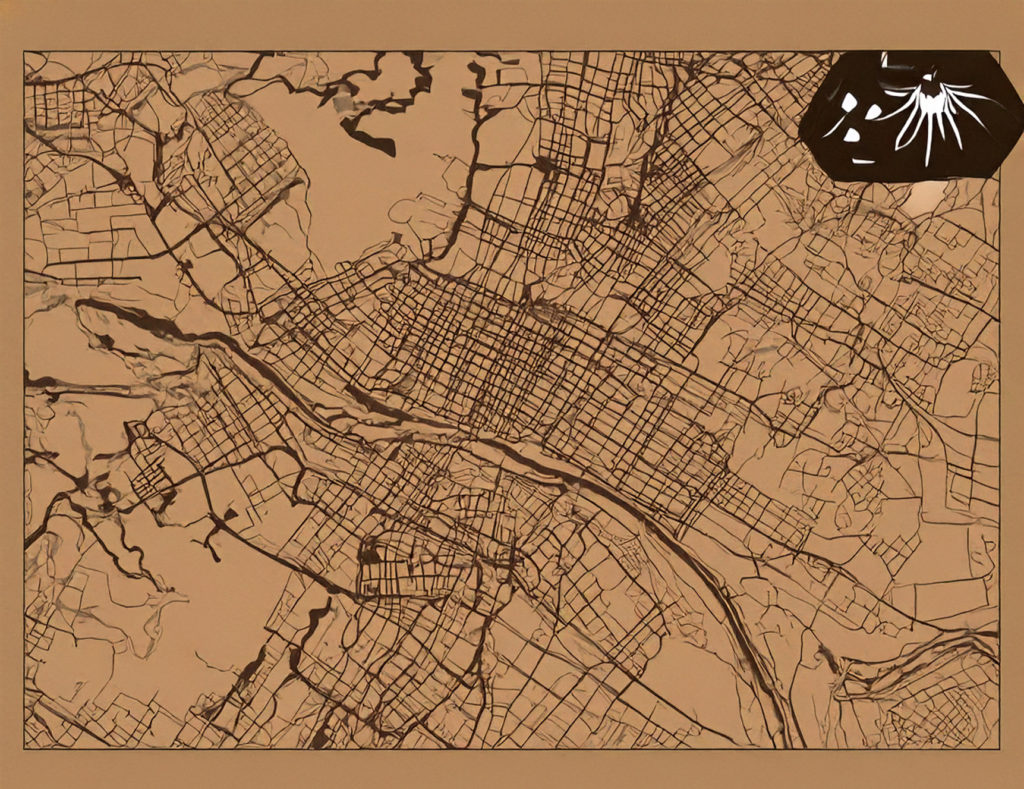 Map Sightseeing Kyusyu Japan