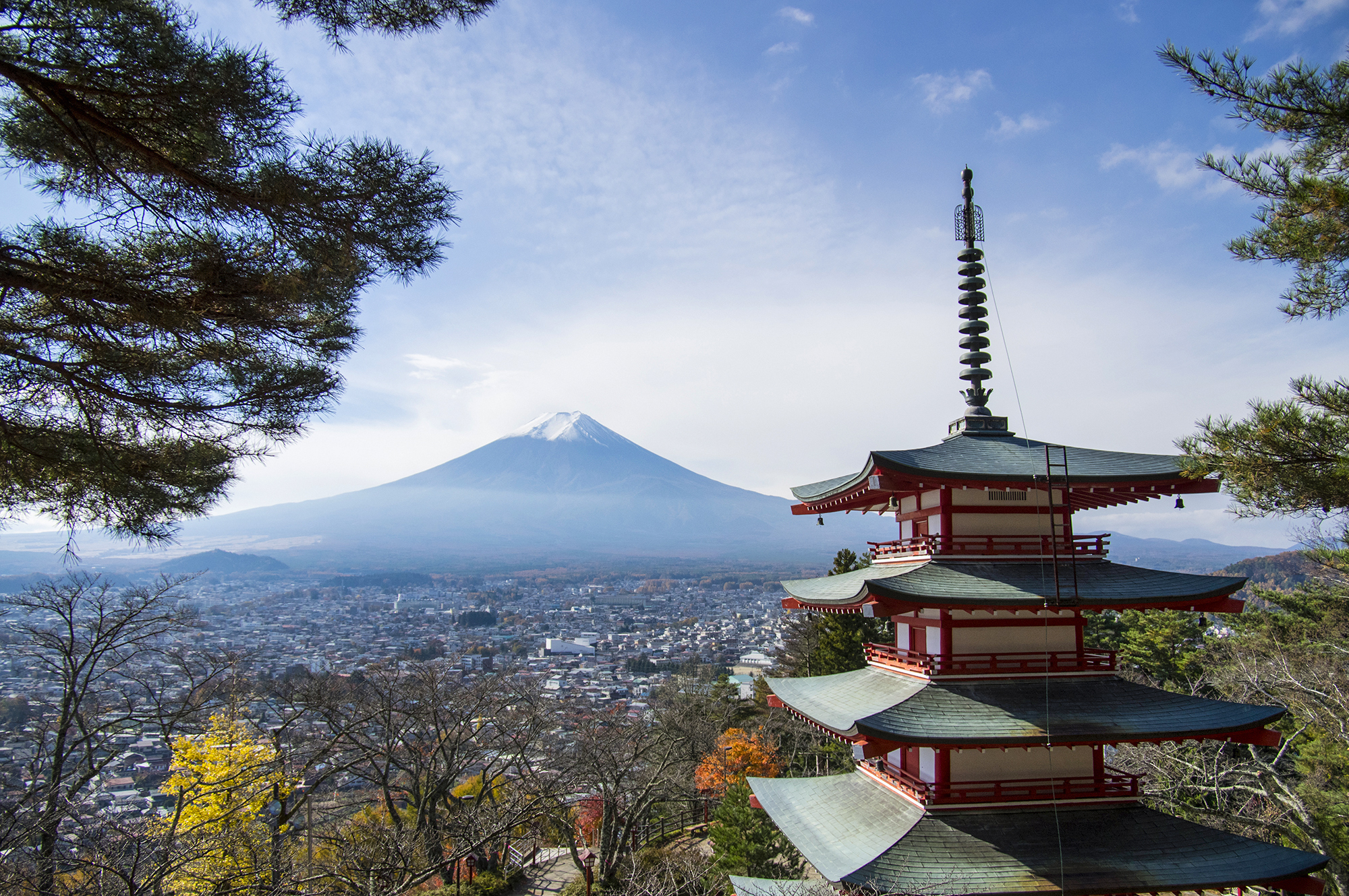 山梨 新倉山浅間公園 富士山