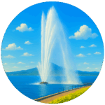 大津港噴水 Otsu Port Fountain