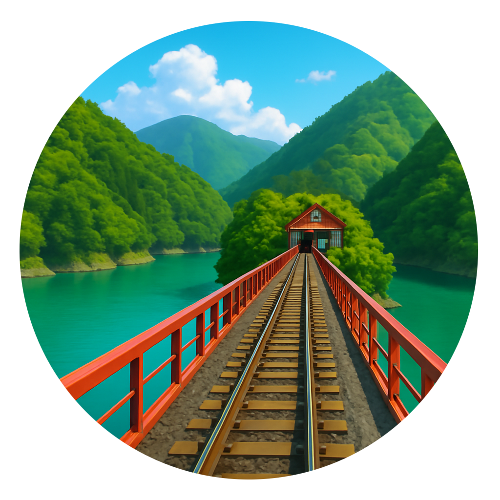 奥大井湖上駅 Okuoikojo Station　静岡県