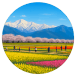 あさひ舟川 チューリップ Asahifunakawa Tulips