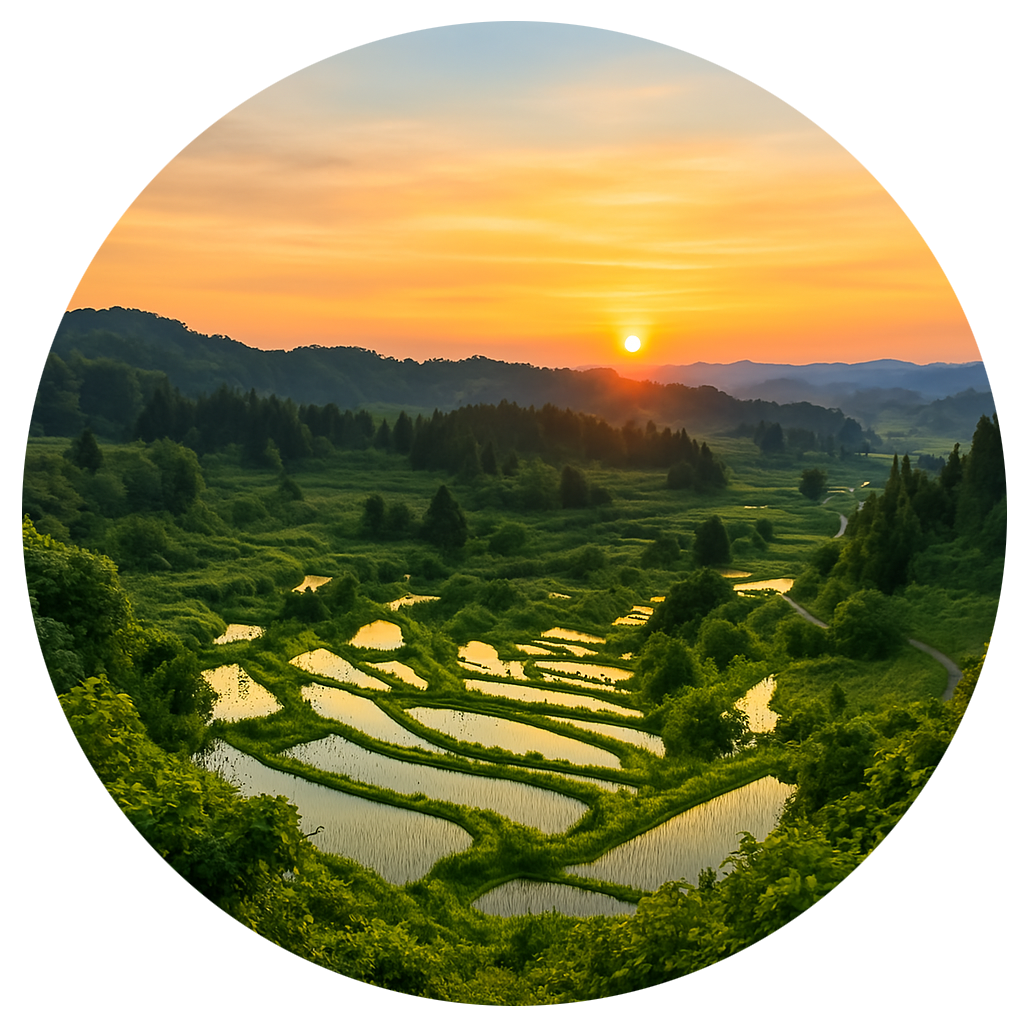 星峠の棚田 Hoshitoge rice terraces　新潟県