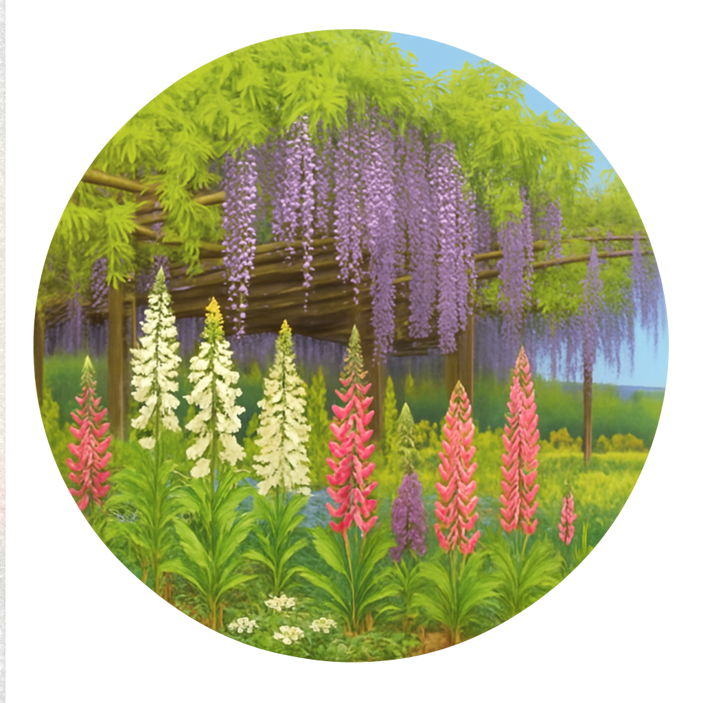 藤花園の藤 Wisteria in Fujikaen 埼玉県