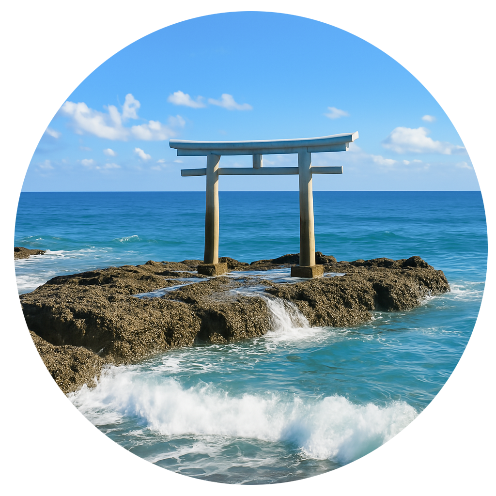 大洗磯前神社 神磯の鳥居 Oarai Isomae Jinja Kamiisono Tori 茨城県