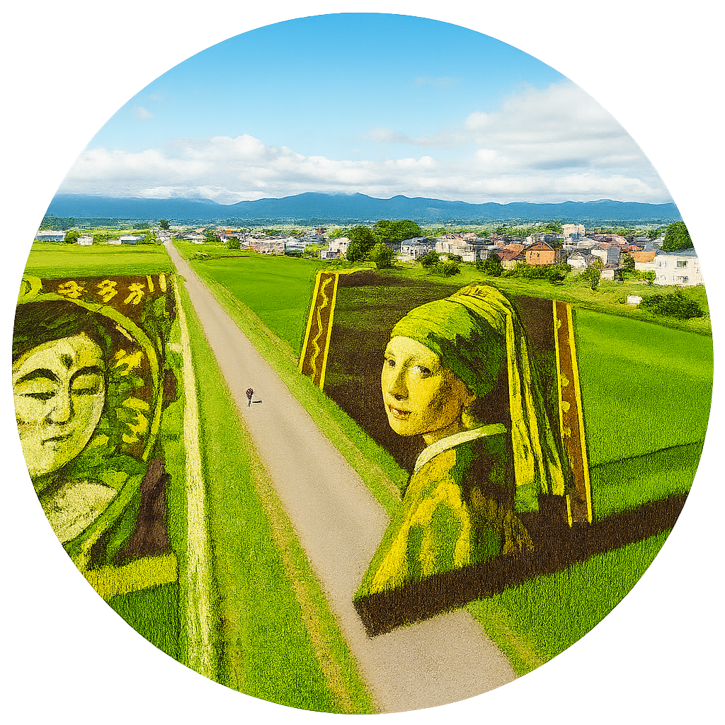 田舎館村田んぼアート Inakadate mura Rice Field Art 青森県