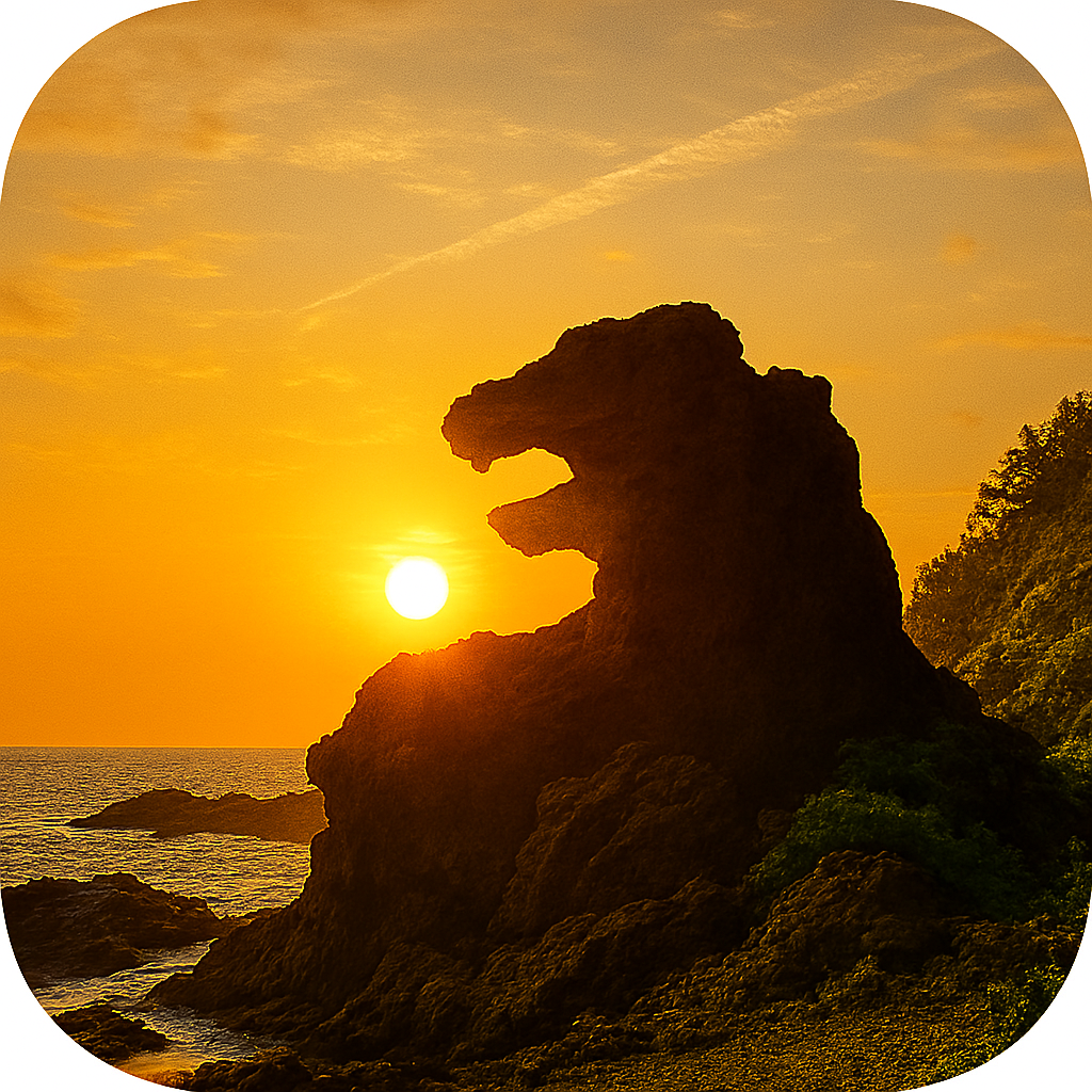 男鹿のゴジラ岩 Godzilla Rock in Oga 秋田県