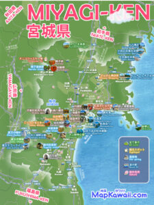 宮城県 観光地図 完成！はまだまだですがw