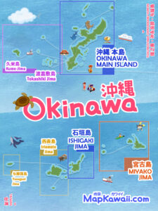 沖縄県全体の わかりやすい 観光地図 をお作りしています