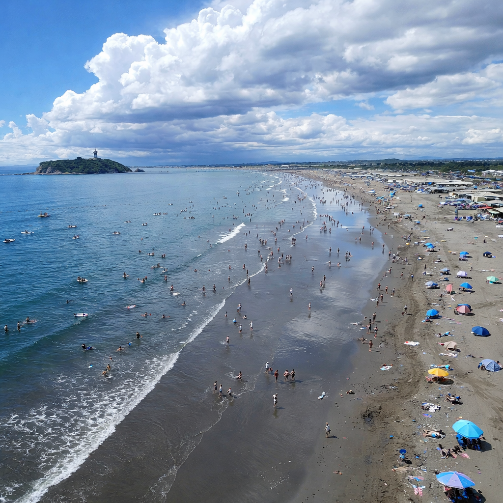 片瀬西浜・鵠沼海岸ビーチ Katase Nishihama and Kugenuma Beach 神奈川県 Kanagawa-ken