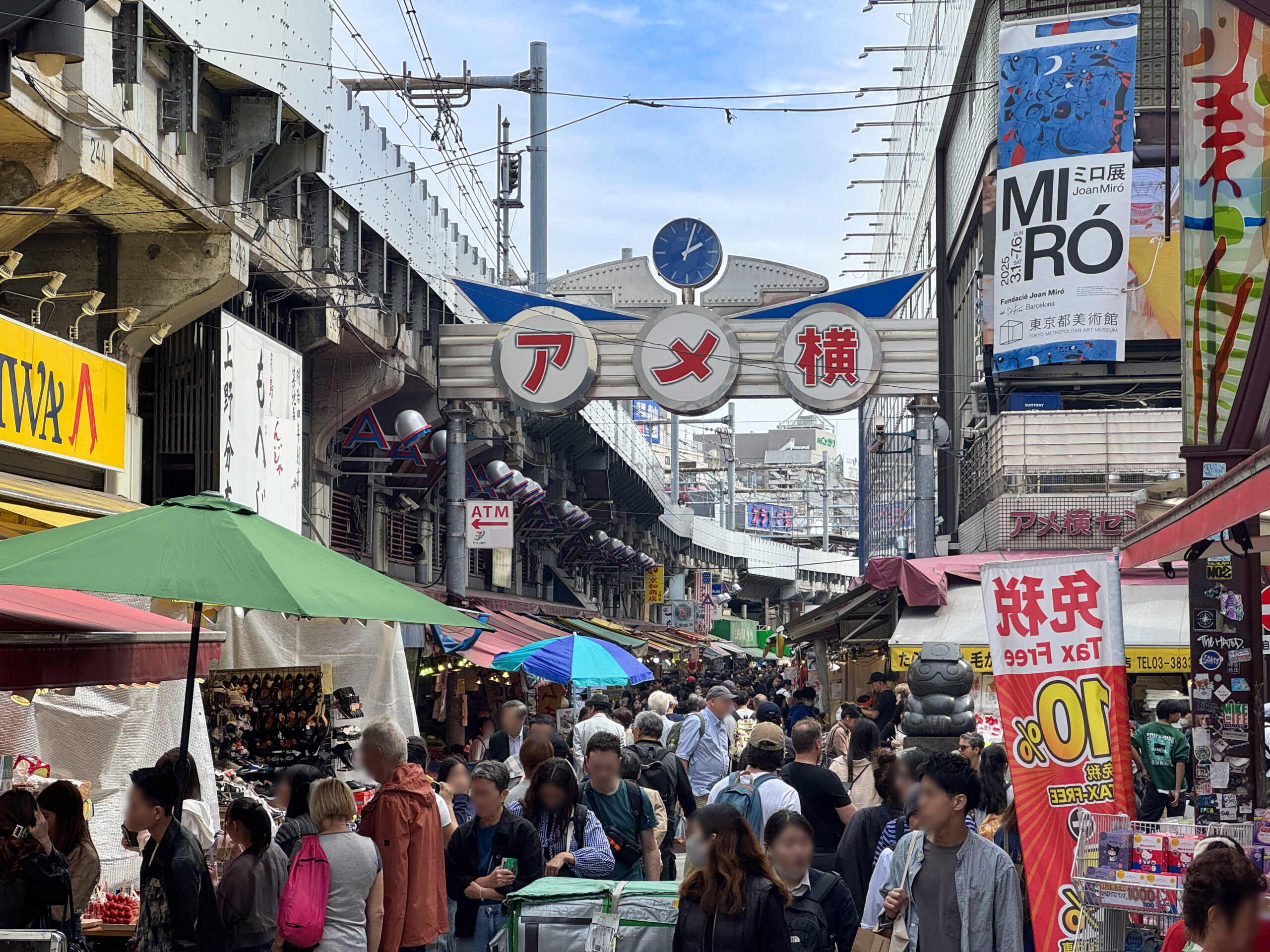 アメ横中心部の賑わい The bustle in the heart of Ameyoko